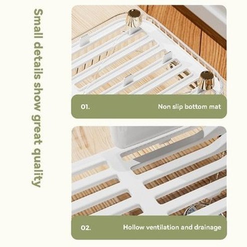 Countertop Clear Dish Drying Rack