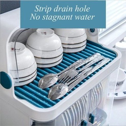 Kitchenware Drain Box Dish Racks & Drain Boards White Double layer kitchenware drain storage box with lid – Dondepiso