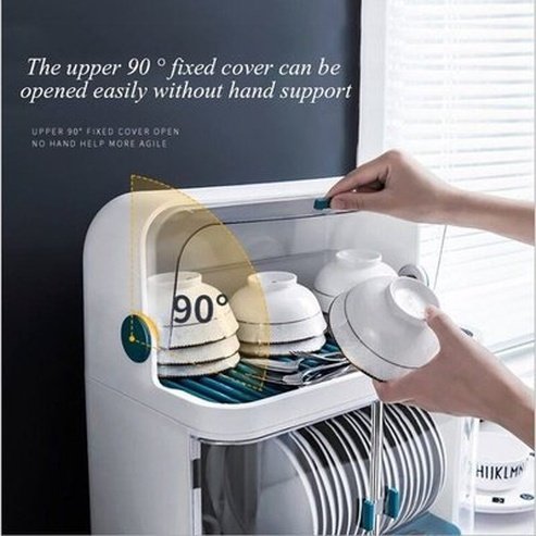 Kitchenware Drain Box Dish Racks & Drain Boards White Double layer kitchenware drain storage box with lid – Dondepiso