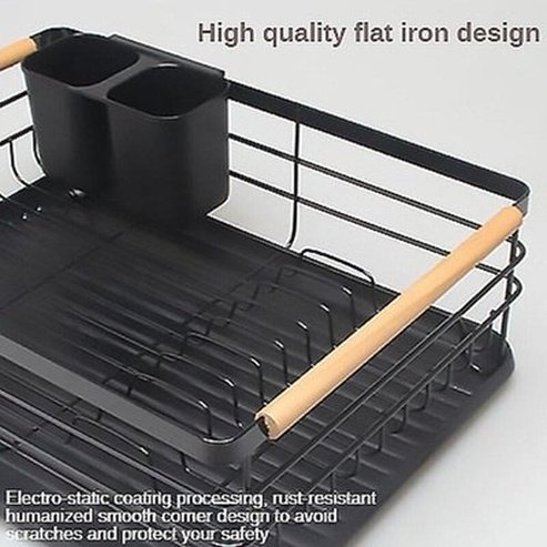 Durable Dish Drain Board Dish Racks & Drain Boards Black Durable single-layer kitchen sink dish drain board – Dondepiso