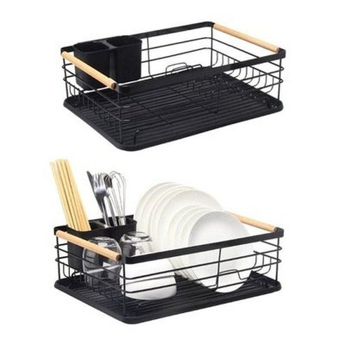 Durable Dish Drain Board Dish Racks & Drain Boards Black Durable single-layer kitchen sink dish drain board – Dondepiso