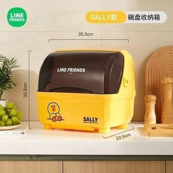 LINE FRIENDS Dish Rack Dish Racks & Drain Boards LINE FRIENDS Anime Brown Sally Kawaii Dish Storage Rack - Dondepiso
