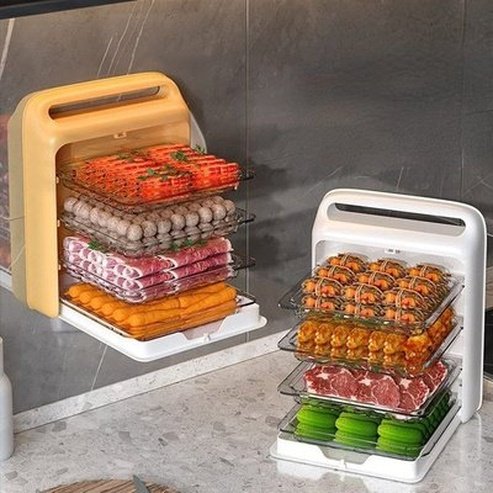 Dish Storage Box Dish Racks & Drain Boards Orange Wall Dish Storage Box with Multiple Drawers · Dondepiso