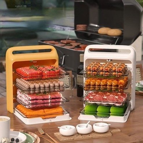 Dish Storage Box Dish Racks & Drain Boards Orange Wall Dish Storage Box with Multiple Drawers · Dondepiso