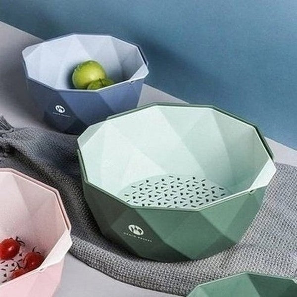 Double Layer Drain Basket Colanders & Strainers Double Layer Kitchen Sink Drain Basket - Dondepiso