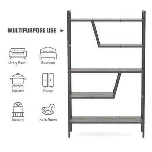 5-Tier Metal Adjustable DIY Storage Shelving Rack