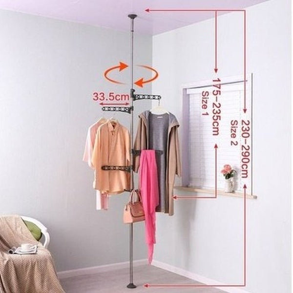 Floor Ceiling Rack Drying Racks & Hangers Floor To Ceiling Indoor Coat Rack · Dondepiso