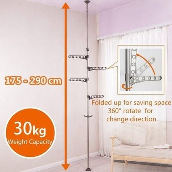 Floor Ceiling Rack Drying Racks & Hangers Floor To Ceiling Indoor Coat Rack · Dondepiso