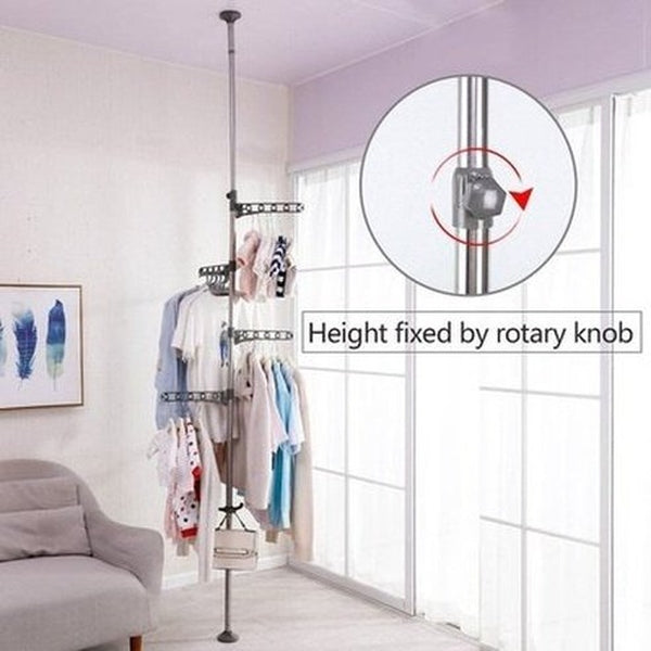 Floor Ceiling Rack Drying Racks & Hangers Floor To Ceiling Indoor Coat Rack · Dondepiso