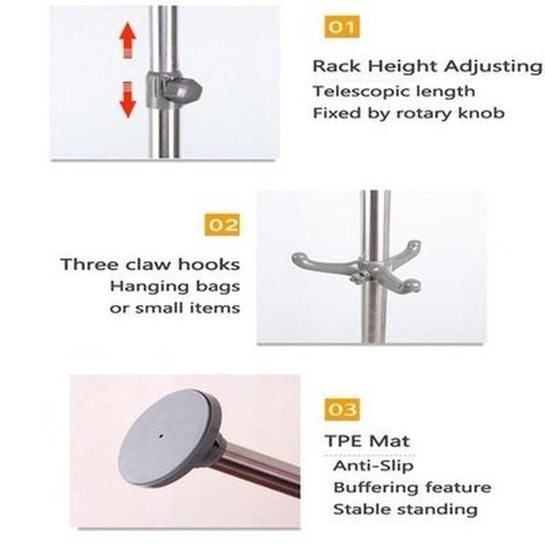 Floor Ceiling Rack Drying Racks & Hangers Floor To Ceiling Indoor Coat Rack · Dondepiso