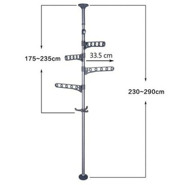 Floor Ceiling Rack Drying Racks & Hangers Floor To Ceiling Indoor Coat Rack · Dondepiso