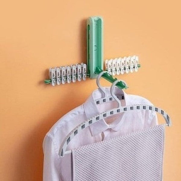 Practical Hanger Organizer Drying Racks & Hangers Practical 12 Clips Hanger Organizer – Dondepiso