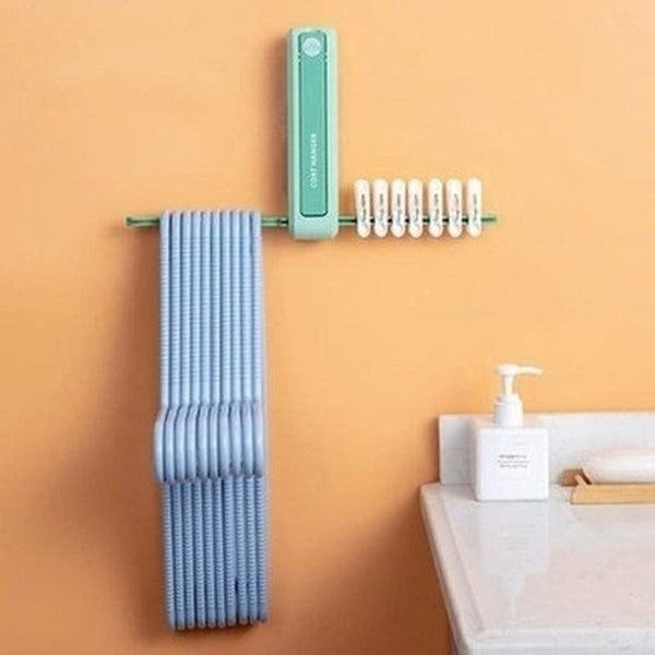 Practical Hanger Organizer Drying Racks & Hangers Practical 12 Clips Hanger Organizer – Dondepiso