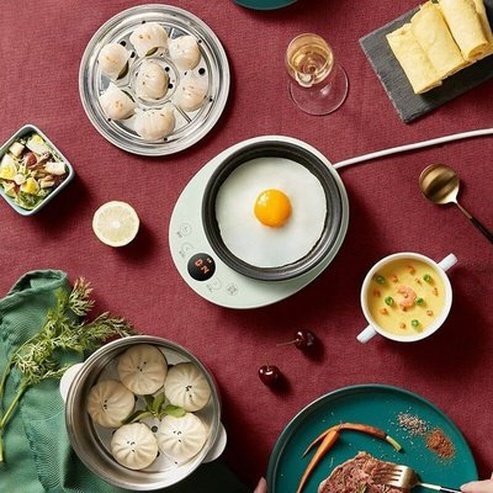 Electric Food Steamer Egg Cookers Green 304 Stainless Steel Electric Food Egg Steamer · Dondepiso