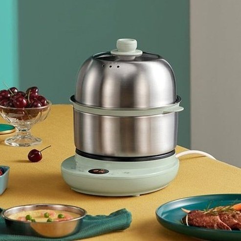 Electric Food Steamer Egg Cookers Green 304 Stainless Steel Electric Food Egg Steamer · Dondepiso