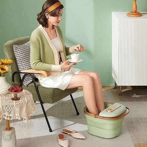 Foot Massage Machine Electric Massagers Green Retro Green Electric Foot Massage Machine · Dondepiso