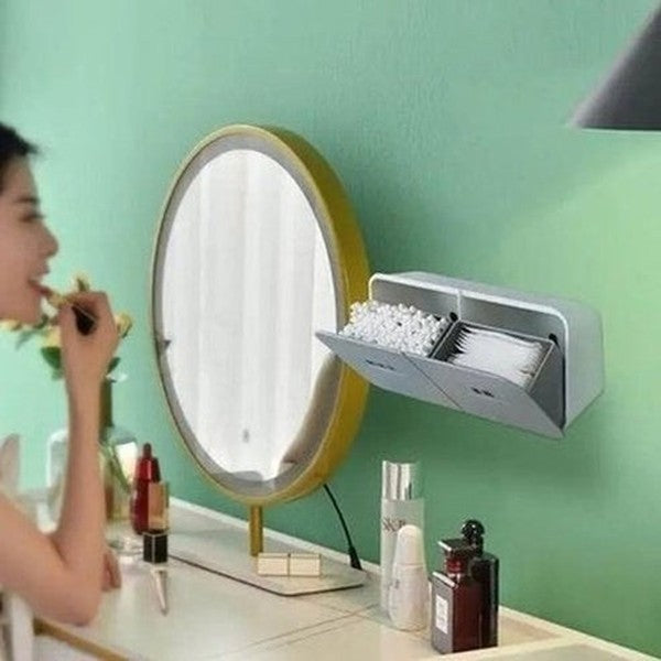 Cotton Pad Storage Facial Tissue Holders Bathroom Organizer Cotton Pad Storage Box – Dondepiso