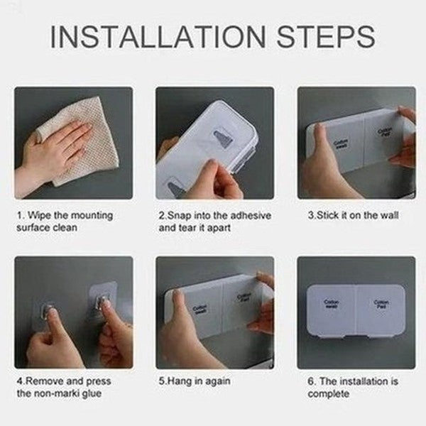 Cotton Pad Storage Facial Tissue Holders Bathroom Organizer Cotton Pad Storage Box – Dondepiso