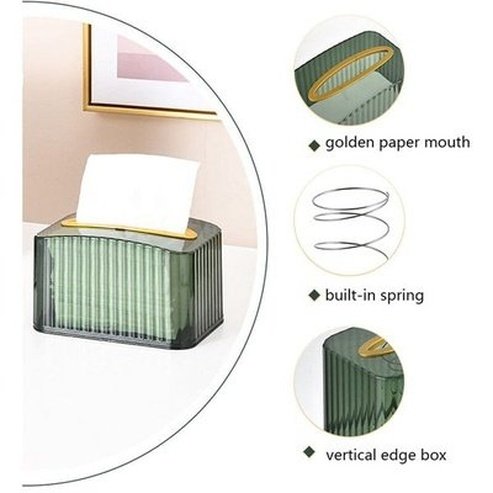 Desktop Pull-out Tissue Box Facial Tissue Holders Decorative Removable Desktop Pull-out Tissue Box · Dondepiso