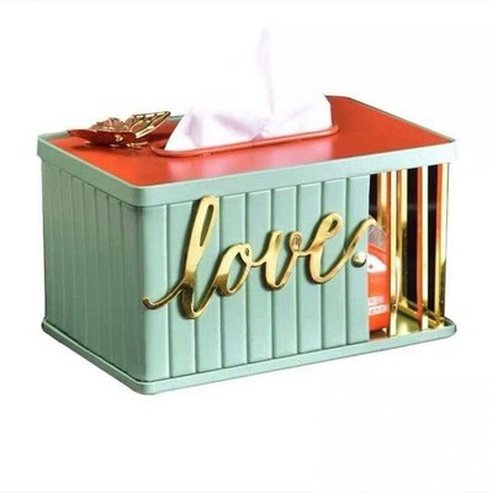 Decor Tissue Box Facial Tissue Holders Green Home Decorative Desktop Tissue Box · Dondepiso