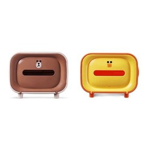 LINE FRIENDS Tissue Box Facial Tissue Holders LINE FRIENDS Cartoon Brown Sally Kawaii Tissue Box – Dondepiso