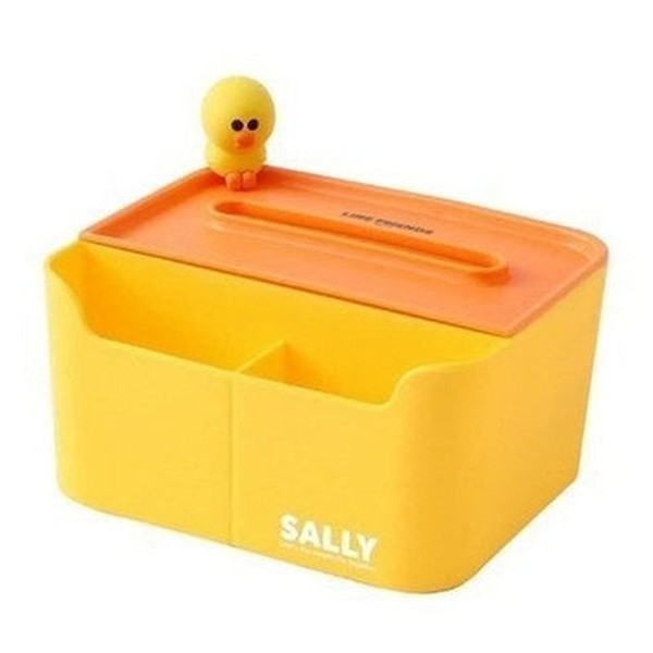 LINE FRIENDS Tissue Box Facial Tissue Holders Sally LINE FRIENDS Kawaii Cartoon Brown Sally Tissue Box - Dondepiso