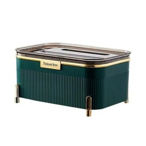 Multifunctional Tissue Box Facial Tissue Holders dark lotus green Luxury Creative Desktop Tissue Storage Box – Dondepiso