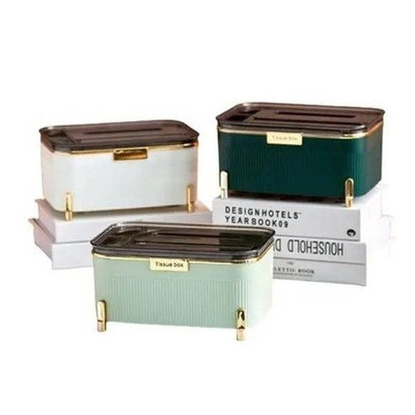 Multifunctional Tissue Box Facial Tissue Holders Luxury Creative Desktop Tissue Storage Box – Dondepiso