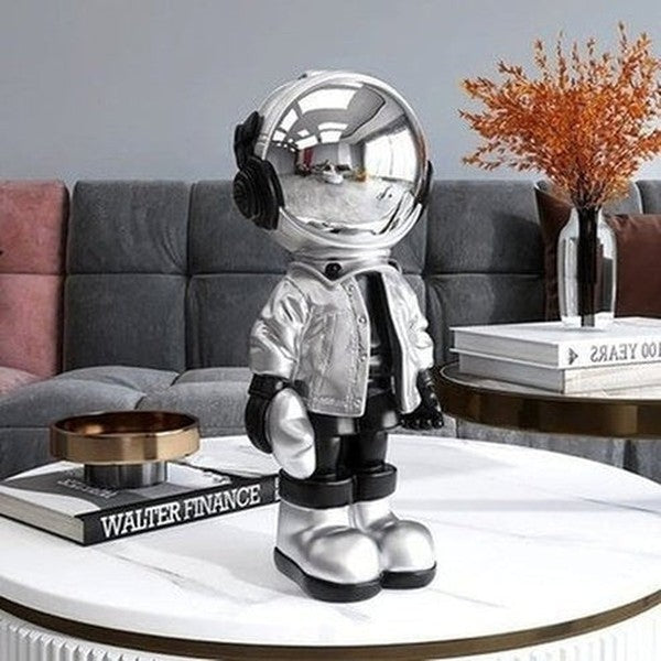 Cartoon Astronaut Figurine Figurines Silver Cartoon Silver Astronaut Craft Figurine · Dondepiso
