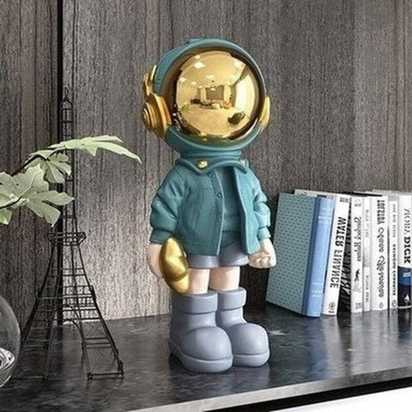 Cartoon Astronaut Figurine Figurines Silver Cartoon Silver Astronaut Craft Figurine · Dondepiso