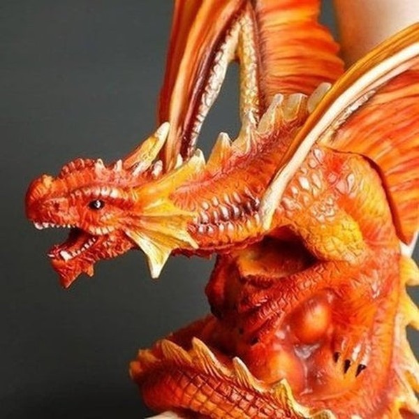 Magic Dragon Figurine Figurines Decorative Figure Of Mythological Dragon With Moon · Dondepiso