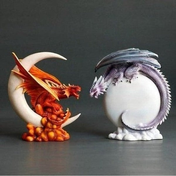 Magic Dragon Figurine Figurines Decorative Figure Of Mythological Dragon With Moon · Dondepiso