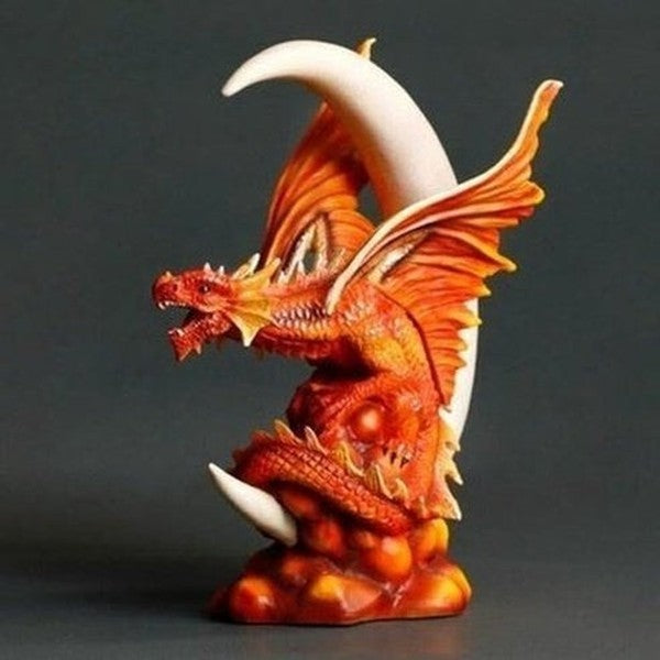 Magic Dragon Figurine Figurines Decorative Figure Of Mythological Dragon With Moon · Dondepiso