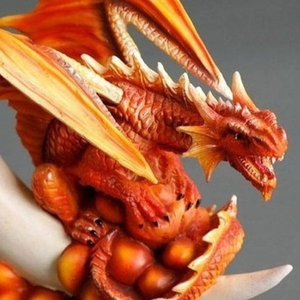 Magic Dragon Figurine Figurines Decorative Figure Of Mythological Dragon With Moon · Dondepiso