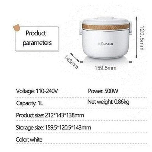 Collapsible Electric Multicooker Food Cookers & Steamers White