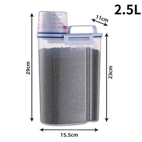 Food Container Sealed Food Storage Containers White-2.5L 1.5L/2.5L Kitchen Food Storage Container Sealed · Dondepiso