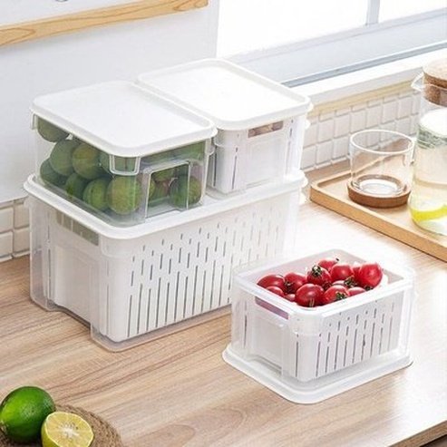 Clear Food Storage Box Food Storage Containers Clear Clear Fridge Food Storage Box With Strainer · Dondepiso