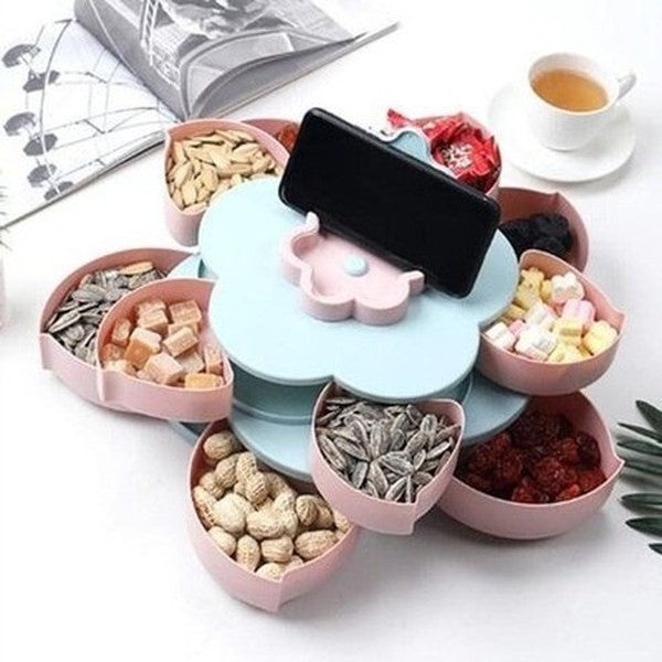 Flower Snack Box Food Storage Containers Cute Rotating Flower Petal Snack Storage Box · Dondepiso