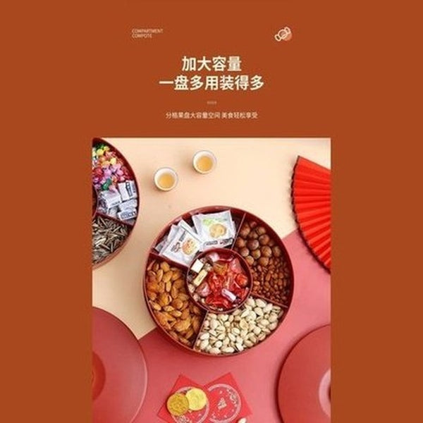 Candy Storage Box Food Storage Containers Red Double-Layer Candy Storage Container · Dondepiso