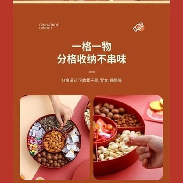 Candy Storage Box Food Storage Containers Red Double-Layer Candy Storage Container · Dondepiso