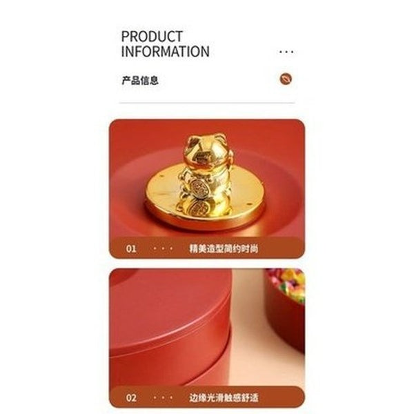 Candy Storage Box Food Storage Containers Red Double-Layer Candy Storage Container · Dondepiso