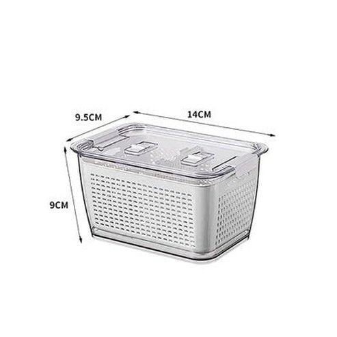 Fresh Fridge Storage Box Food Storage Containers S White Fridge Partitioned Food Storage Containers with Lid - Dondepiso