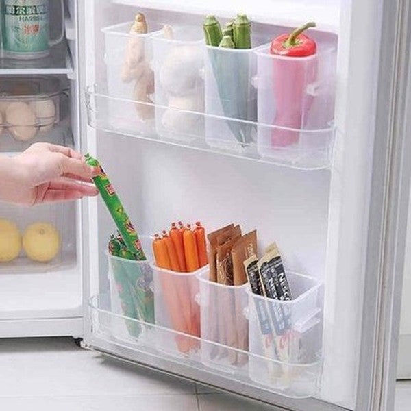 Fridge Door Organizer Box Food Storage Containers Nestable Organizer Boxes for Fridge Door Shelves - Dondepiso