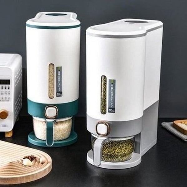 Press-Type Automatic Dispenser Storage Rice Bucket. Rice Bucket Household Insect-Proof Moisture-Proof Sealed Tank Rice Tank Kitchen Rice Storage Box