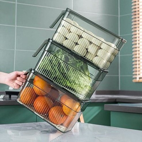 Refrigerator Storage Box Food Storage Containers Refrigerator Food Storage Box with Handle · Dondepiso
