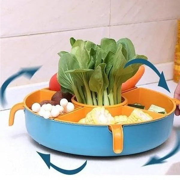 Fruit Drain Basket Colanders & Strainers Multi tier rotating vegetable strainer basket · Dondepiso