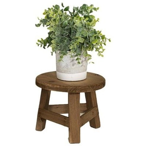 Flower Stool Stand Garden Pot Saucers & Trays Brown Mini Wooden Flower Stool Display Stand · Dondepiso