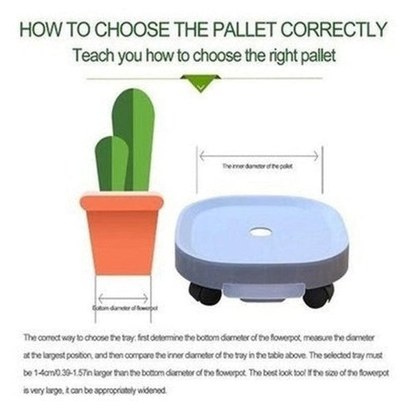 Roller pot tray Garden Pot Saucers & Trays Pot Stand With Wheel For Easy Mobility · Dondepiso