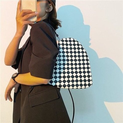 Heart Shoulder Bag Handbags Checkered Shoulder Bag for Women · Dondepiso