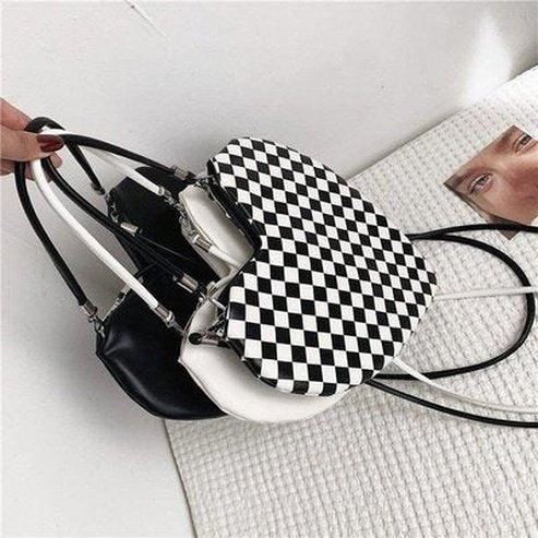 Heart Shoulder Bag Handbags Checkered Shoulder Bag for Women · Dondepiso